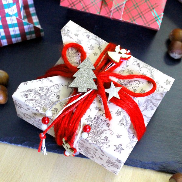 Geschenkbox - Origami Faltbox handgefaltet *Weihnachten*